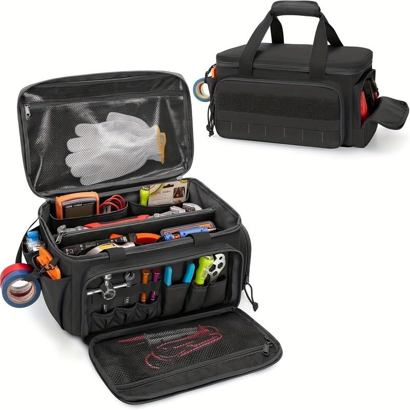 14" Heavy-Duty Tool: 2 Bags + Non-Slip Organizer (for Electricians, Multi-Pocket) - F.MarketE900A7C516154CC184828FE30E141673eprolo14" Heavy-Duty Tool: 2 Bags + Non-Slip Organizer (for Electricians, Multi-Pocket)14" Heavy-Duty Tool: 2 Bags + Non-Slip Organizer (for Electricians, Multi-Pocket)