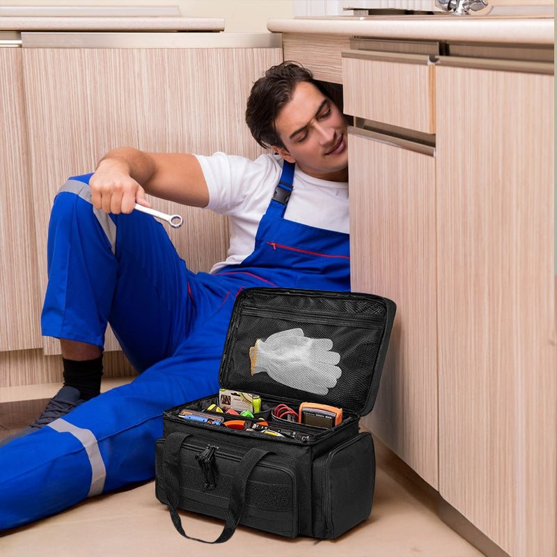 14" Heavy-Duty Tool: 2 Bags + Non-Slip Organizer (for Electricians, Multi-Pocket) - F.MarketE900A7C516154CC184828FE30E141673eprolo14" Heavy-Duty Tool: 2 Bags + Non-Slip Organizer (for Electricians, Multi-Pocket)14" Heavy-Duty Tool: 2 Bags + Non-Slip Organizer (for Electricians, Multi-Pocket)