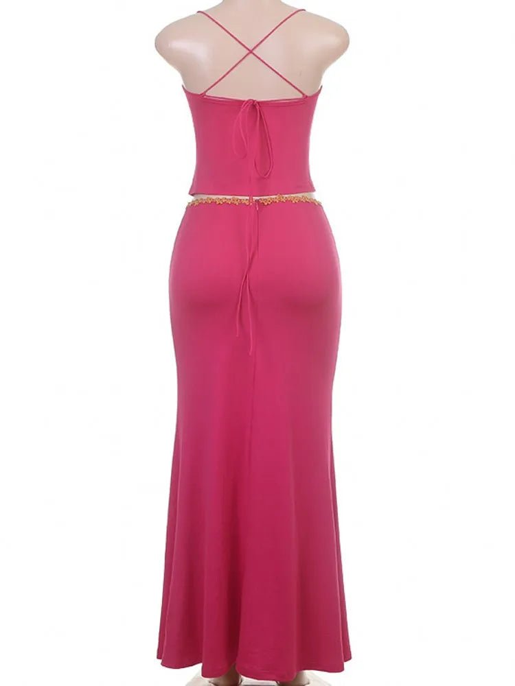 2 Piece Sets Tops And Skirt Elegant Women Sleeveless Sexy Long Maxi Dress Fashion Evening Ladies Street Party Vestidos Summer - F.Market14:200211869;5:361385F.MarketL2 Piece Sets Tops And Skirt Elegant Women Sleeveless Sexy Long Maxi Dress Fashion Evening Ladies Street Party Vestidos Summer2 Piece Sets Tops And Skirt Elegant Women Sleeveless Sexy Long Maxi Dress Fashion Evening Ladies Street Party Vestidos Summer