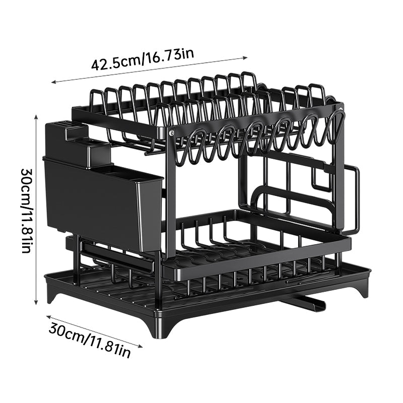 2-Tier Large Capacity Dish Drying Rack, Rustproof Carbon Steel Kitchen Sink Drainer with Cutting Board & Utensil Holder - F.MarketDF6D86EDD5D84BDE8081C4E8CD476316eprolo2-Tier Large Capacity Dish Drying Rack, Rustproof Carbon Steel Kitchen Sink Drainer with Cutting Board & Utensil Holder2-Tier Large Capacity Dish Drying Rack, Rustproof Carbon Steel Kitchen Sink Drainer with Cutting Board & Utensil Holder
