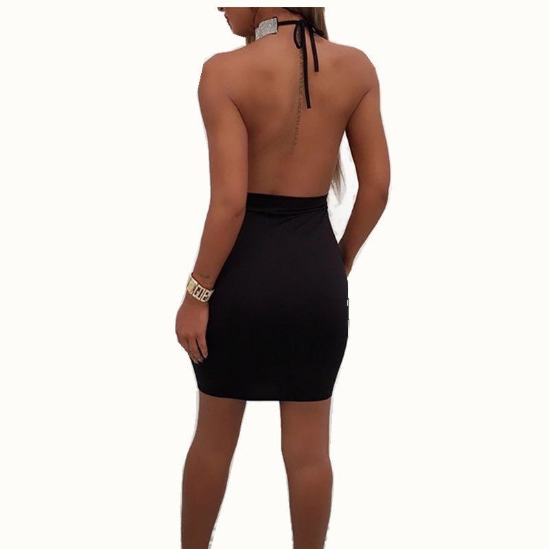 2022 European and American sexy sling jumpsuit hip skirt side slit hot rhinestone low-cut halter tight nightclub skirt in stock - F.MarketKhaki / SF.MarketS2022 European and American sexy sling jumpsuit hip skirt side slit hot rhinestone low-cut halter tight nightclub skirt in stock2022 European and American sexy sling jumpsuit hip skirt side slit hot rhinestone low-cut halter tight nightclub skirt in stock