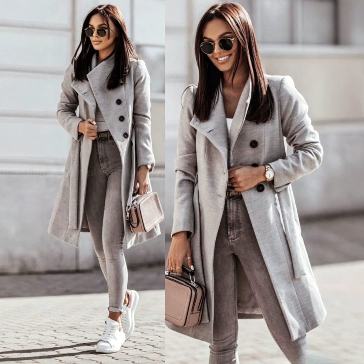 2026 Autumn/Winter European and American New Cross-Border Women's Clothing Amazon Woolen Coat Solid Color Tie-Up Mid-Length Woolen Jacket - F.MarketBlack / SF.MarketS2026 Autumn/Winter European and American New Cross-Border Women's Clothing Amazon Woolen Coat Solid Color Tie-Up Mid-Length Woolen Jacket2026 Autumn/Winter European and American New Cross-Border Women's Clothing Amazon Woolen Coat Solid Color Tie-Up Mid-Length Woolen Jacket
