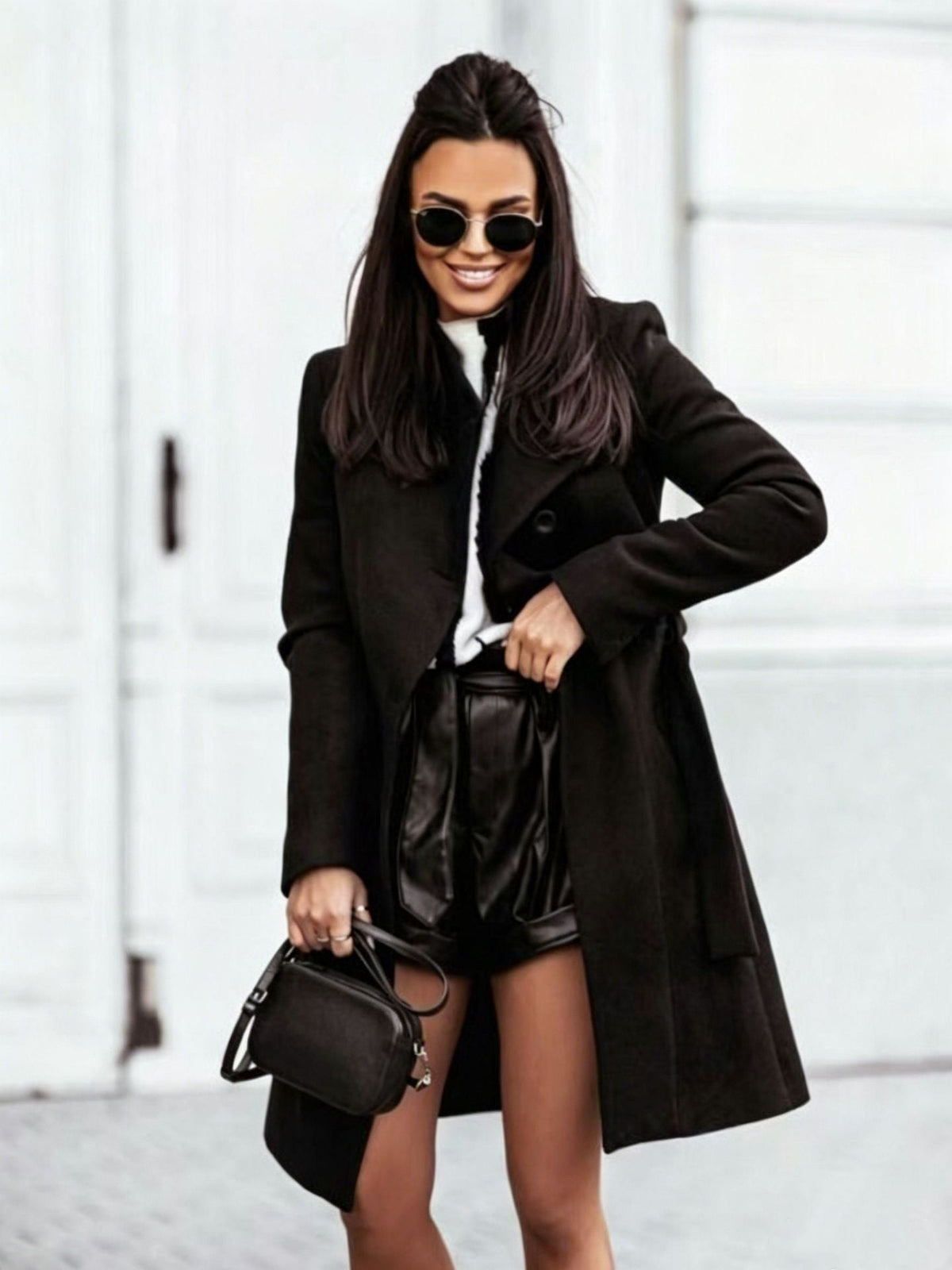 2026 Autumn/Winter European and American New Cross-Border Women's Clothing Amazon Woolen Coat Solid Color Tie-Up Mid-Length Woolen Jacket - F.MarketBlack / SF.MarketS2026 Autumn/Winter European and American New Cross-Border Women's Clothing Amazon Woolen Coat Solid Color Tie-Up Mid-Length Woolen Jacket2026 Autumn/Winter European and American New Cross-Border Women's Clothing Amazon Woolen Coat Solid Color Tie-Up Mid-Length Woolen Jacket