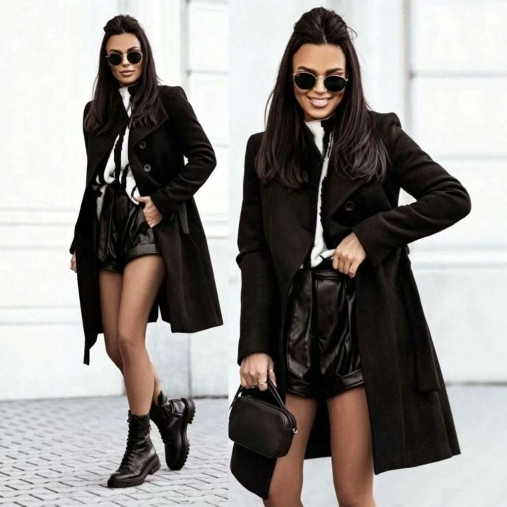 2026 Autumn/Winter European and American New Cross-Border Women's Clothing Amazon Woolen Coat Solid Color Tie-Up Mid-Length Woolen Jacket - F.MarketBlack / SF.MarketS2026 Autumn/Winter European and American New Cross-Border Women's Clothing Amazon Woolen Coat Solid Color Tie-Up Mid-Length Woolen Jacket2026 Autumn/Winter European and American New Cross-Border Women's Clothing Amazon Woolen Coat Solid Color Tie-Up Mid-Length Woolen Jacket