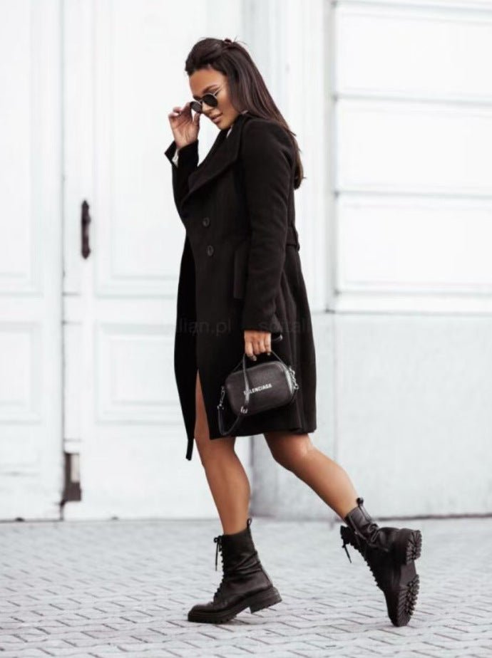 2026 Autumn/Winter European and American New Cross-Border Women's Clothing Amazon Woolen Coat Solid Color Tie-Up Mid-Length Woolen Jacket - F.MarketBlack / SF.MarketS2026 Autumn/Winter European and American New Cross-Border Women's Clothing Amazon Woolen Coat Solid Color Tie-Up Mid-Length Woolen Jacket2026 Autumn/Winter European and American New Cross-Border Women's Clothing Amazon Woolen Coat Solid Color Tie-Up Mid-Length Woolen Jacket