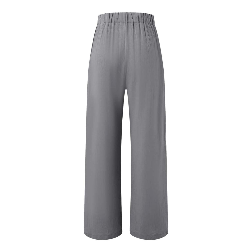 2026 Cross-Border Amazon European and American Summer Comfortable High-Waisted Long Pants with Buttons and Elastic Waist Wide-Leg Pants for Women Casual Straight-Leg Pants - F.MarketWhite / SF.MarketS2026 Cross-Border Amazon European and American Summer Comfortable High-Waisted Long Pants with Buttons and Elastic Waist Wide-Leg Pants for Women Casual Straight-Leg Pants2026 Cross-Border Amazon European and American Summer Comfortable High-Waisted Long Pants with Buttons and Elastic Waist Wide-Leg