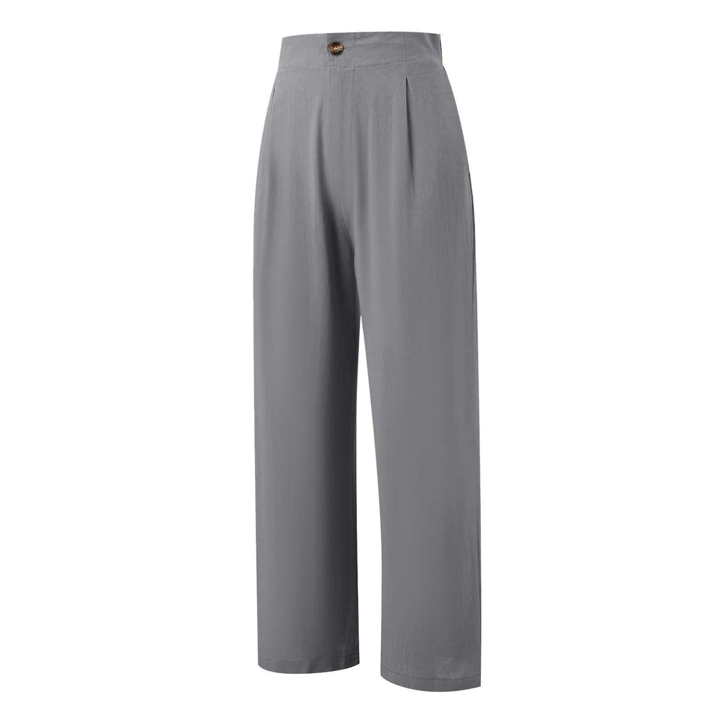 2026 Cross-Border Amazon European and American Summer Comfortable High-Waisted Long Pants with Buttons and Elastic Waist Wide-Leg Pants for Women Casual Straight-Leg Pants - F.MarketWhite / SF.MarketS2026 Cross-Border Amazon European and American Summer Comfortable High-Waisted Long Pants with Buttons and Elastic Waist Wide-Leg Pants for Women Casual Straight-Leg Pants2026 Cross-Border Amazon European and American Summer Comfortable High-Waisted Long Pants with Buttons and Elastic Waist Wide-Leg