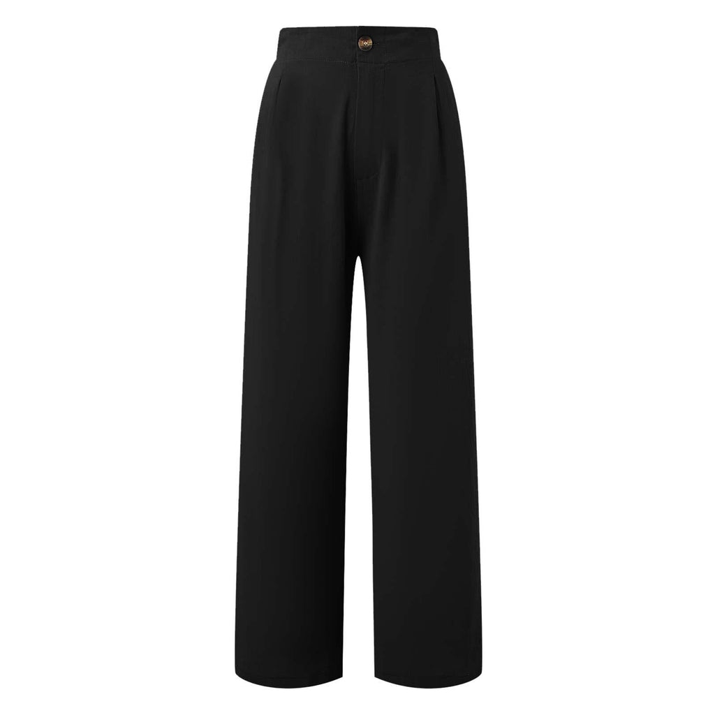 2026 Cross-Border Amazon European and American Summer Comfortable High-Waisted Long Pants with Buttons and Elastic Waist Wide-Leg Pants for Women Casual Straight-Leg Pants - F.MarketWhite / SF.MarketS2026 Cross-Border Amazon European and American Summer Comfortable High-Waisted Long Pants with Buttons and Elastic Waist Wide-Leg Pants for Women Casual Straight-Leg Pants2026 Cross-Border Amazon European and American Summer Comfortable High-Waisted Long Pants with Buttons and Elastic Waist Wide-Leg