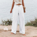 2026 Cross-Border Amazon European and American Summer Comfortable High-Waisted Long Pants with Buttons and Elastic Waist Wide-Leg Pants for Women Casual Straight-Leg Pants - F.MarketWhite / SF.MarketS2026 Cross-Border Amazon European and American Summer Comfortable High-Waisted Long Pants with Buttons and Elastic Waist Wide-Leg Pants for Women Casual Straight-Leg Pants2026 Cross-Border Amazon European and American Summer Comfortable High-Waisted Long Pants with Buttons and Elastic Waist Wide-Leg