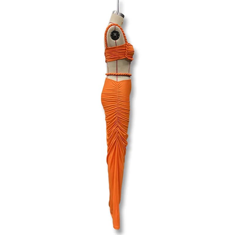 2026 Trendy Ruched Two Piece Suit For Women Summer Soft Long Skirt Matching Outfit Beach Travel Holiday Daily Party Wear - F.Market191286172:-3s;191288010:3558409OrangeF.MarketOrange2026 Trendy Ruched Two Piece Suit For Women Summer Soft Long Skirt Matching Outfit Beach Travel Holiday Daily Party Wear2026 Trendy Ruched Two Piece Suit For Women Summer Soft Long Skirt Matching Outfit Beach Travel Holiday Daily Party Wear