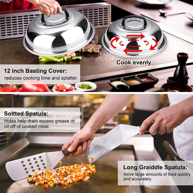 29PCS BBQ Set w/ Burger Press, Stainless Steel Grill Tools & Spatula - F.Market30E81E0ECAB54F9392EB380DED722A0Feprolo29PCS BBQ Set w/ Burger Press, Stainless Steel Grill Tools & Spatula29PCS BBQ Set w/ Burger Press, Stainless Steel Grill Tools & Spatula