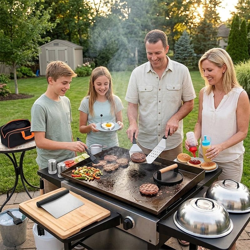 29PCS BBQ Set w/ Burger Press, Stainless Steel Grill Tools & Spatula - F.Market30E81E0ECAB54F9392EB380DED722A0Feprolo29PCS BBQ Set w/ Burger Press, Stainless Steel Grill Tools & Spatula29PCS BBQ Set w/ Burger Press, Stainless Steel Grill Tools & Spatula