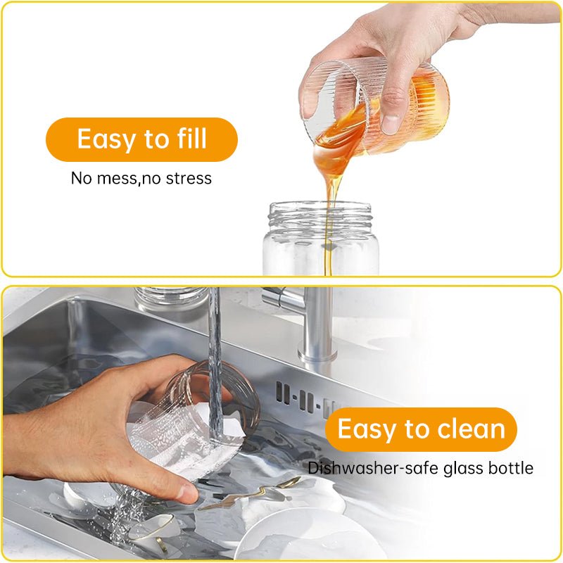 300ml Durable Glass Honey Dispenser with Handle, Transparent, Drip-Proof Press Pump for Bread, Honey Pot - F.MarketE6B5257C148043498F5695A01FD5FFFFeprolo300ml Durable Glass Honey Dispenser with Handle, Transparent, Drip-Proof Press Pump for Bread, Honey Pot300ml Durable Glass Honey Dispenser with Handle, Transparent, Drip-Proof Press Pump for Bread, Honey Pot