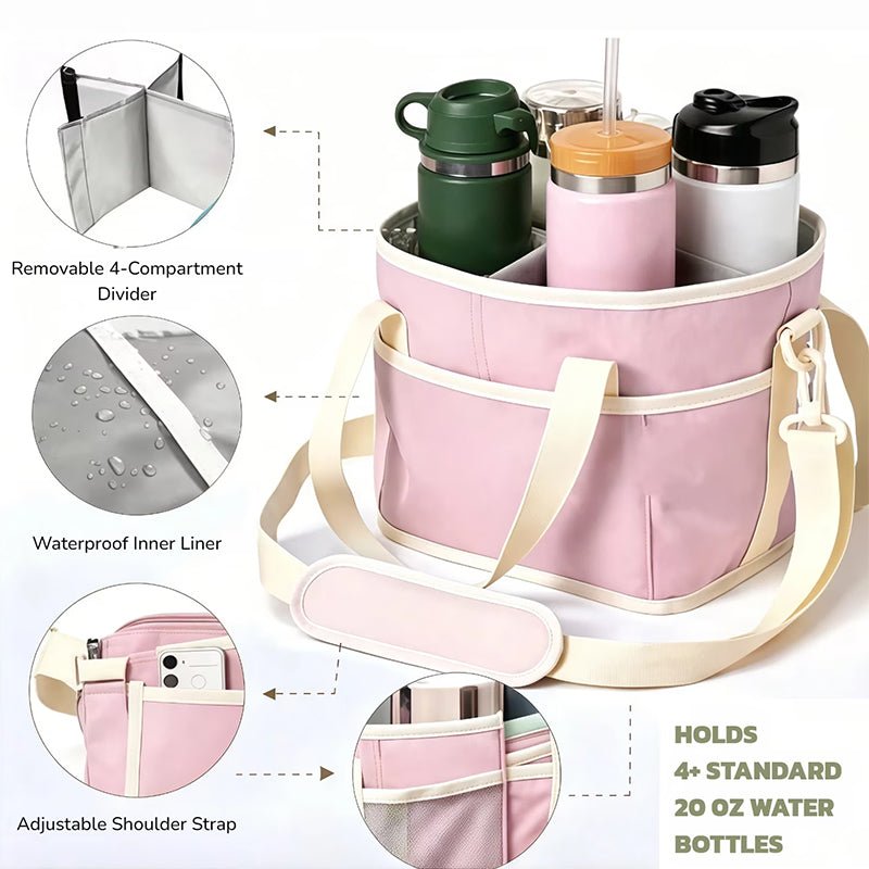 4-Compartment Leakproof Drink Carrier Bag – Adjustable Strap Beverage Holder for Car & Travel - F.MarketE4FBE4B77B2841D583A457E2408E65BDeprolo4-Compartment Leakproof Drink Carrier Bag – Adjustable Strap Beverage Holder for Car & Travel4-Compartment Leakproof Drink Carrier Bag – Adjustable Strap Beverage Holder for Car & Travel
