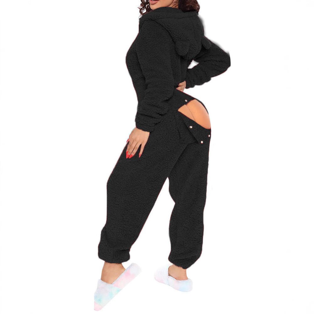 80223 European and American Cross-Border New Style One-Piece Loungewear Sexy Open-Back Women's Long-Sleeve Jumpsuit with Hood Cute Furry - F.MarketS / Maximum size is 800g, shipped on the same day as the order is placedF.MarketS80223 European and American Cross-Border New Style One-Piece Loungewear Sexy Open-Back Women's Long-Sleeve Jumpsuit with Hood Cute Furry80223 European and American Cross-Border New Style One-Piece Loungewear Sexy Open-Back Women's Long-Sleeve Jumpsuit with Hood Cute Furry