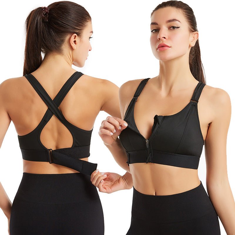 Adjustable Front Zipper Sports Bra, Shockproof, Wire-Free, Back Cross Design, Yoga Bra for Women - F.MarketB8E358BC1AE3475F82249EC8670B0181eproloSAdjustable Front Zipper Sports Bra, Shockproof, Wire-Free, Back Cross Design, Yoga Bra for WomenAdjustable Front Zipper Sports Bra, Shockproof, Wire-Free, Back Cross Design, Yoga Bra for Women