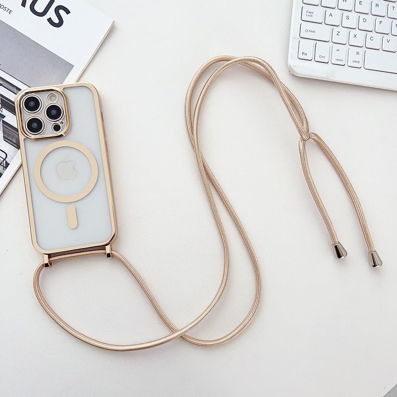 Applicable iPhone 16 Electroplated Lanyard Phone Case 15 Pro Transparent Magnetic Apple 17 Crossbody Shockproof Protective Cover - F.Market6598A180A6354FEAB371A6BAFDDAF5DCeproloiPhone 16 Pro MaxApplicable iPhone 16 Electroplated Lanyard Phone Case 15 Pro Transparent Magnetic Apple 17 Crossbody Shockproof Protective CoverApplicable iPhone 16 Electroplated Lanyard Phone Case 15 Pro Transparent Magnetic Apple 17 Crossbody Shockproof Protective Cover