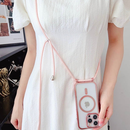 Applicable iPhone 16 Electroplated Lanyard Phone Case 15 Pro Transparent Magnetic Apple 17 Crossbody Shockproof Protective Cover - F.Market56220B3B2A5F415393F6B81CBE42062AeproloiPhone 16 Pro MaxApplicable iPhone 16 Electroplated Lanyard Phone Case 15 Pro Transparent Magnetic Apple 17 Crossbody Shockproof Protective CoverApplicable iPhone 16 Electroplated Lanyard Phone Case 15 Pro Transparent Magnetic Apple 17 Crossbody Shockproof Protective Cover