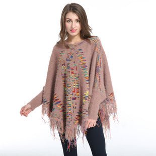 Autumn and Winter New Shawl Cloak Tassel Horn Button Pure Color Asymmetrical Double Layer Tassel Cloak Shawl Warm and Thickeneded - F.MarketRed / 120cmF.Market120cmAutumn and Winter New Shawl Cloak Tassel Horn Button Pure Color Asymmetrical Double Layer Tassel Cloak Shawl Warm and ThickenededAutumn and Winter New Shawl Cloak Tassel Horn Button Pure Color Asymmetrical Double Layer Tassel Cloak Shawl Warm and Thickeneded
