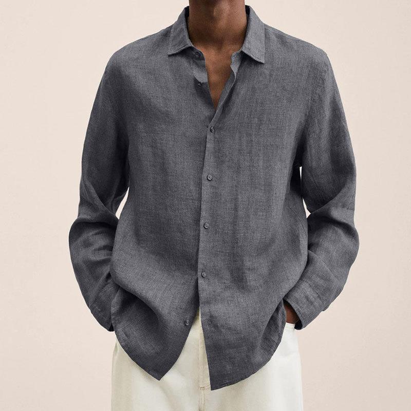 Casual Long Sleeve V-Neck Loose Button-Up Linen Cotton Shirt for Men - F.Market8281246B5DDE4A9B8F6538DCDF834424eproloMCasual Long Sleeve V-Neck Loose Button-Up Linen Cotton Shirt for MenCasual Long Sleeve V-Neck Loose Button-Up Linen Cotton Shirt for Men