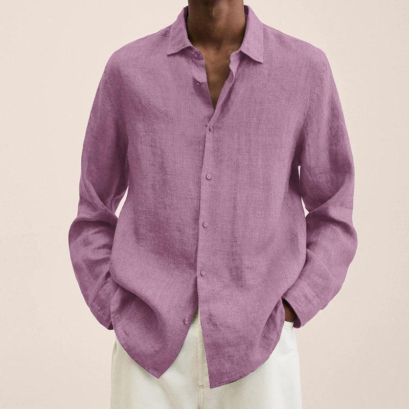 Casual Long Sleeve V-Neck Loose Button-Up Linen Cotton Shirt for Men - F.Market0814150F6FB14735913D16B9B6D3BDC2eproloMCasual Long Sleeve V-Neck Loose Button-Up Linen Cotton Shirt for MenCasual Long Sleeve V-Neck Loose Button-Up Linen Cotton Shirt for Men