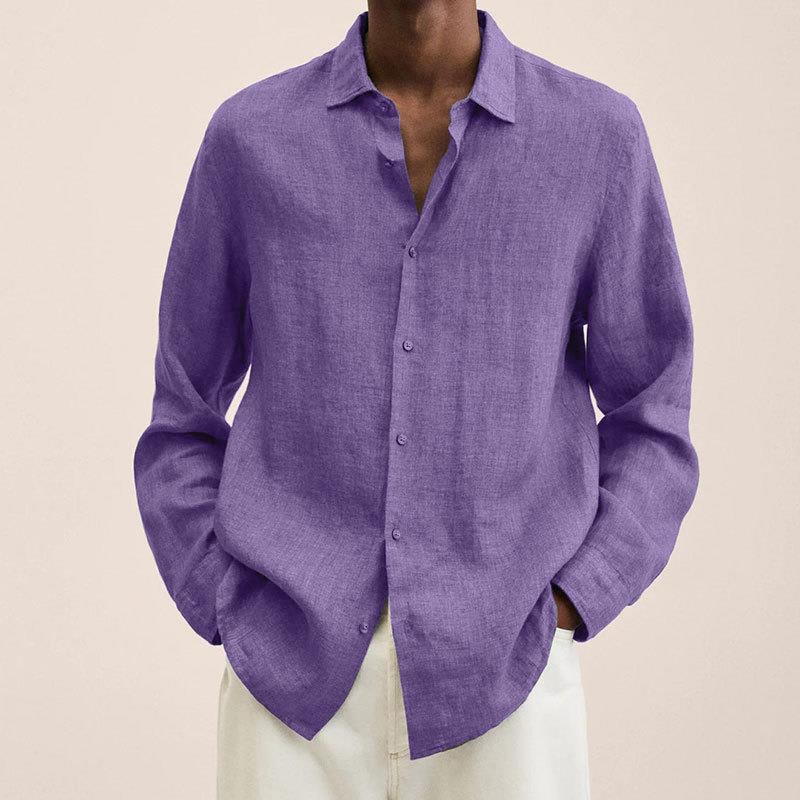 Casual Long Sleeve V-Neck Loose Button-Up Linen Cotton Shirt for Men - F.Market50ECDE6DC4B2418FA08BFAAE62C0B3DAeproloMCasual Long Sleeve V-Neck Loose Button-Up Linen Cotton Shirt for MenCasual Long Sleeve V-Neck Loose Button-Up Linen Cotton Shirt for Men