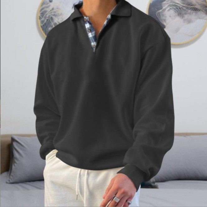 Casual Long Sleeve V-Neck Men's Hoodie with Lapel, Loose Fit Sweatshirt for Men - F.MarketC4B2CFBA5BAD401EA3D0AC88AA32866AeproloMCasual Long Sleeve V-Neck Men's Hoodie with Lapel, Loose Fit Sweatshirt for MenCasual Long Sleeve V-Neck Men's Hoodie with Lapel, Loose Fit Sweatshirt for Men