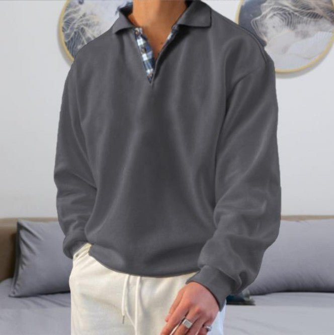 Casual Long Sleeve V-Neck Men's Hoodie with Lapel, Loose Fit Sweatshirt for Men - F.Market5DBA6C23EF224118A6027BF896F01786eproloMCasual Long Sleeve V-Neck Men's Hoodie with Lapel, Loose Fit Sweatshirt for MenCasual Long Sleeve V-Neck Men's Hoodie with Lapel, Loose Fit Sweatshirt for Men