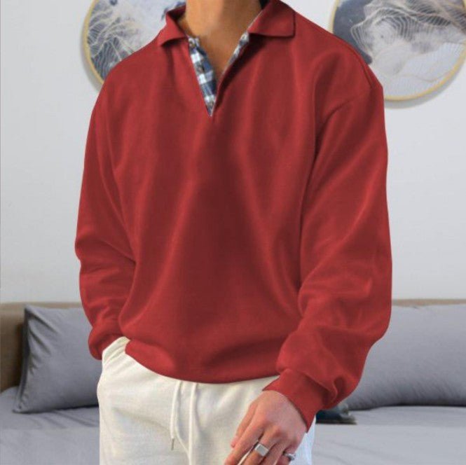 Casual Long Sleeve V-Neck Men's Hoodie with Lapel, Loose Fit Sweatshirt for Men - F.Market316D63656A984A6F8A41ECFA32C2C8CCeproloMCasual Long Sleeve V-Neck Men's Hoodie with Lapel, Loose Fit Sweatshirt for MenCasual Long Sleeve V-Neck Men's Hoodie with Lapel, Loose Fit Sweatshirt for Men