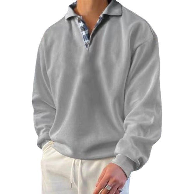 Casual Long Sleeve V-Neck Men's Hoodie with Lapel, Loose Fit Sweatshirt for Men - F.Market316D63656A984A6F8A41ECFA32C2C8CCeproloMCasual Long Sleeve V-Neck Men's Hoodie with Lapel, Loose Fit Sweatshirt for MenCasual Long Sleeve V-Neck Men's Hoodie with Lapel, Loose Fit Sweatshirt for Men