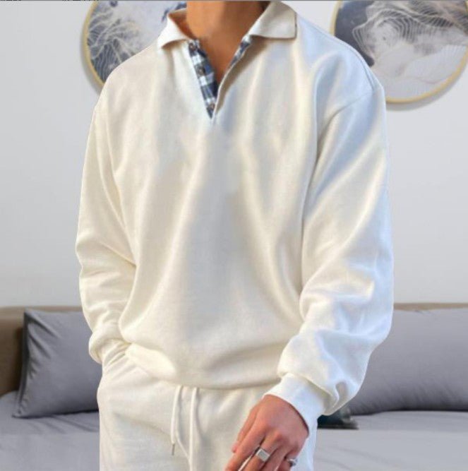 Casual Long Sleeve V-Neck Men's Hoodie with Lapel, Loose Fit Sweatshirt for Men - F.Market316D63656A984A6F8A41ECFA32C2C8CCeproloMCasual Long Sleeve V-Neck Men's Hoodie with Lapel, Loose Fit Sweatshirt for MenCasual Long Sleeve V-Neck Men's Hoodie with Lapel, Loose Fit Sweatshirt for Men