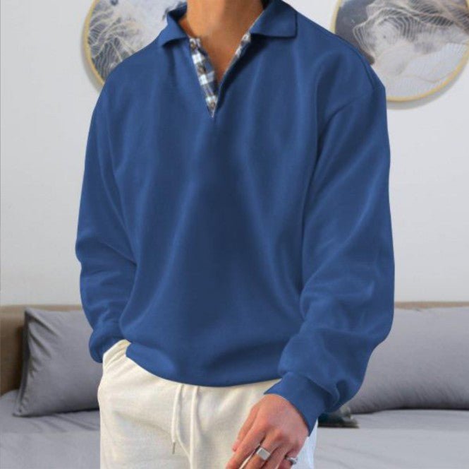 Casual Long Sleeve V-Neck Men's Hoodie with Lapel, Loose Fit Sweatshirt for Men - F.Market316D63656A984A6F8A41ECFA32C2C8CCeproloMCasual Long Sleeve V-Neck Men's Hoodie with Lapel, Loose Fit Sweatshirt for MenCasual Long Sleeve V-Neck Men's Hoodie with Lapel, Loose Fit Sweatshirt for Men