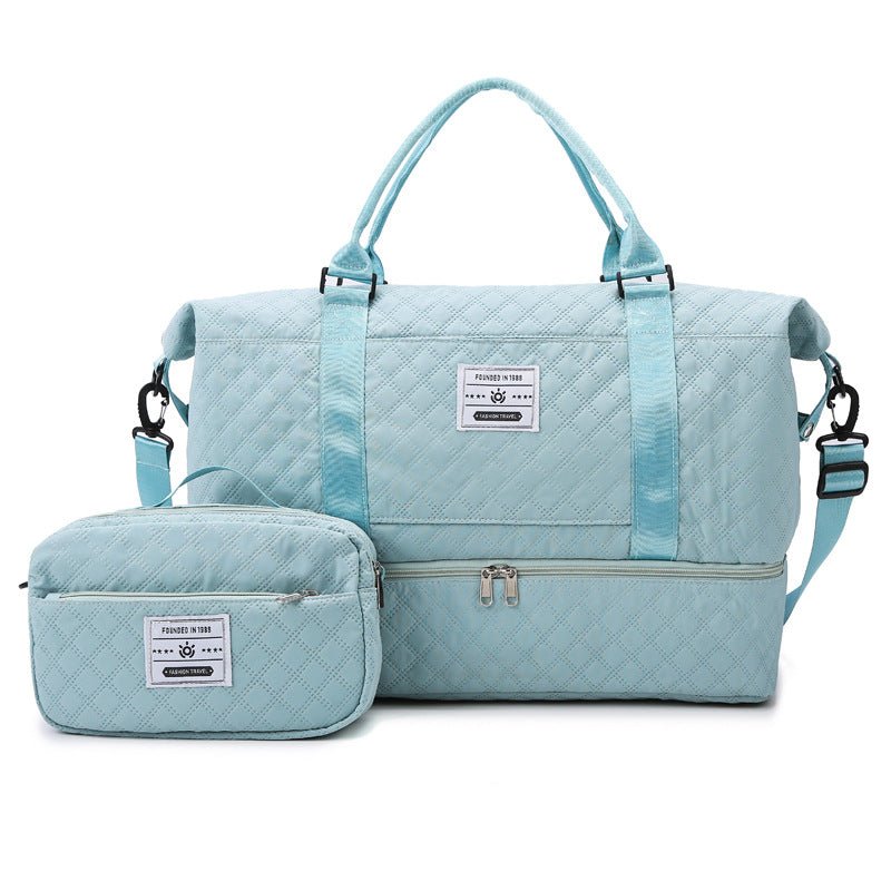Checkered Dry-Wet Separation Sports Tote Bag Yoga Fitness Bag Large Capacity Shoe Compartment Travel Bag - F.Market264CCBD259C541048056619D4DACD3E9eproloTwo-piece setCheckered Dry-Wet Separation Sports Tote Bag Yoga Fitness Bag Large Capacity Shoe Compartment Travel BagCheckered Dry-Wet Separation Sports Tote Bag Yoga Fitness Bag Large Capacity Shoe Compartment Travel Bag