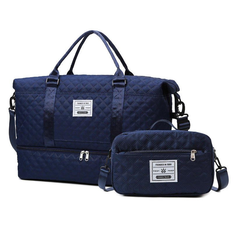 Checkered Dry-Wet Separation Sports Tote Bag Yoga Fitness Bag Large Capacity Shoe Compartment Travel Bag - F.Market00E906AEA4234BF491B89ABF43062B4BeproloTwo-piece setCheckered Dry-Wet Separation Sports Tote Bag Yoga Fitness Bag Large Capacity Shoe Compartment Travel BagCheckered Dry-Wet Separation Sports Tote Bag Yoga Fitness Bag Large Capacity Shoe Compartment Travel Bag