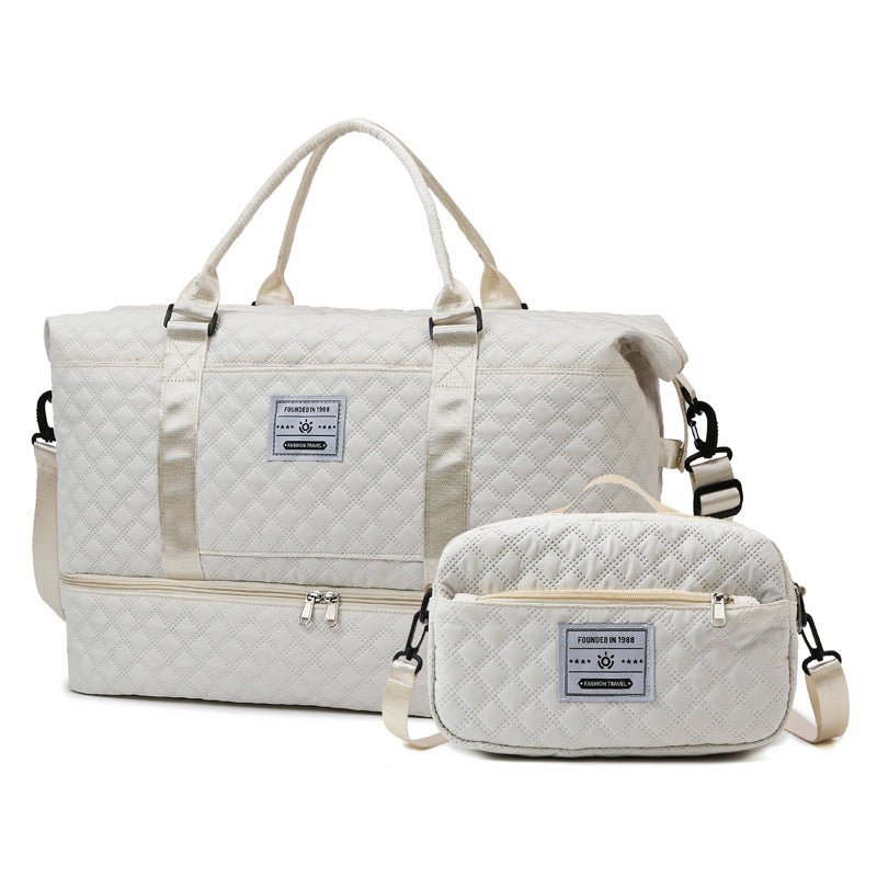 Checkered Dry-Wet Separation Sports Tote Bag Yoga Fitness Bag Large Capacity Shoe Compartment Travel Bag - F.Market0C06610A7BC34250B803196BD081D39AeproloTwo-piece setCheckered Dry-Wet Separation Sports Tote Bag Yoga Fitness Bag Large Capacity Shoe Compartment Travel BagCheckered Dry-Wet Separation Sports Tote Bag Yoga Fitness Bag Large Capacity Shoe Compartment Travel Bag