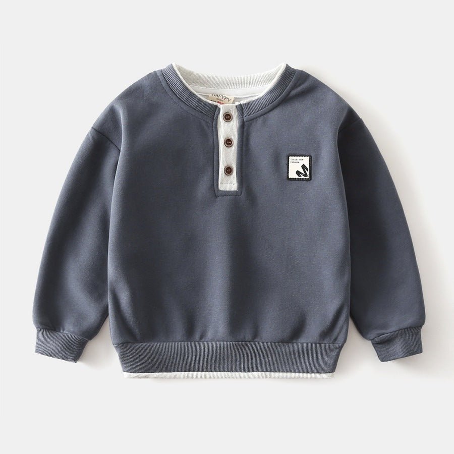 Children's button V-neck hoodie - F.Market822E8CC50AC44B1EA4BDFC81639ED40Aeprolo90cmChildren's button V-neck hoodieChildren's button V-neck hoodie
