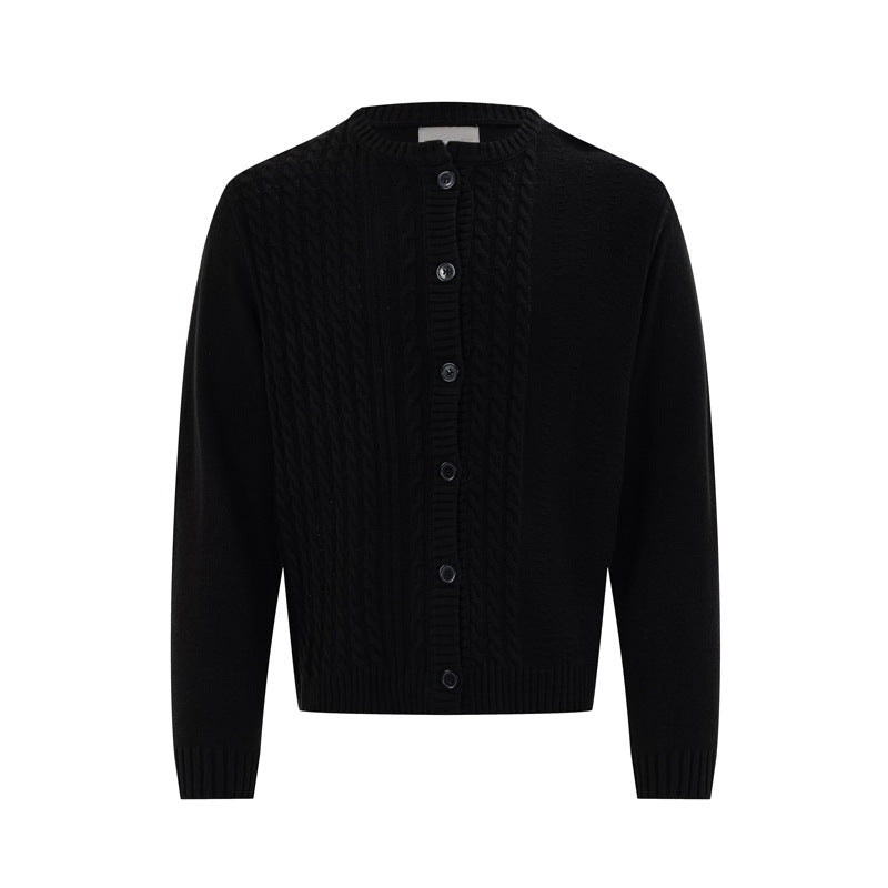 College style round neck Fried Dough Twists sweater coat - F.MarketBE3C2F6ECEE741C88DB537E91782C90EeproloSCollege style round neck Fried Dough Twists sweater coatCollege style round neck Fried Dough Twists sweater coat