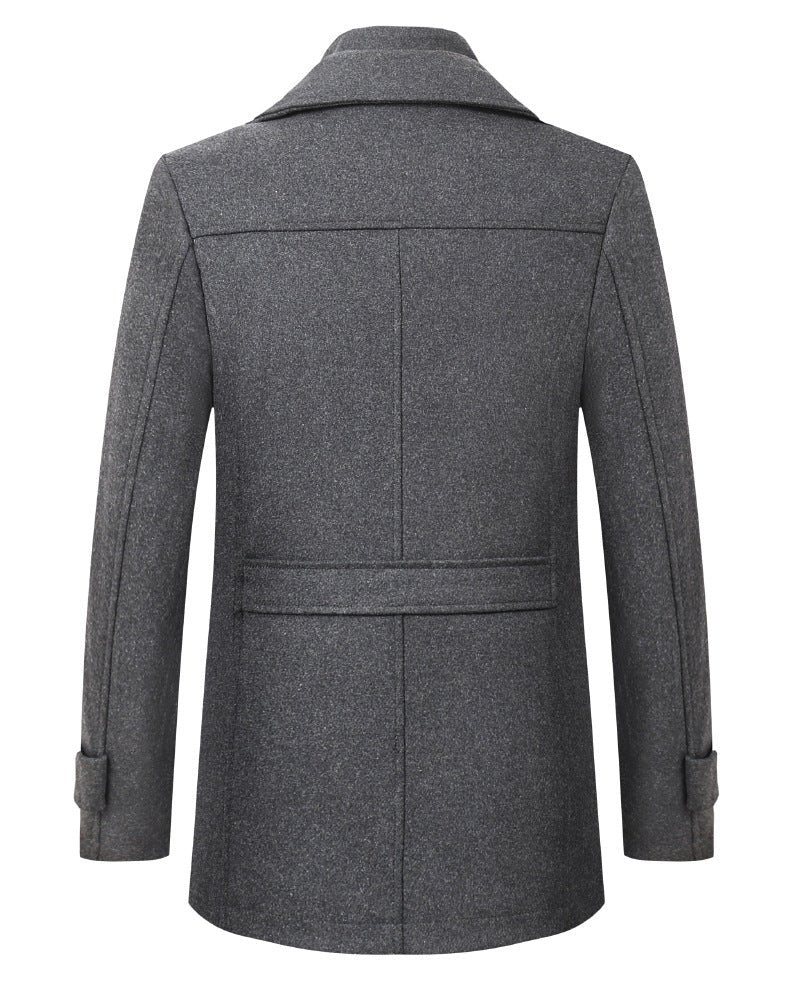 Cross-border Autumn and Winter Double Collar Wool Coat Men's Coat Casual Mid-length cotton and thickening Men's Plus Size - F.MarketRed / M/170F.MarketM/170Cross-border Autumn and Winter Double Collar Wool Coat Men's Coat Casual Mid-length cotton and thickening Men's Plus SizeCross-border Autumn and Winter Double Collar Wool Coat Men's Coat Casual Mid-length cotton and thickening Men's Plus Size