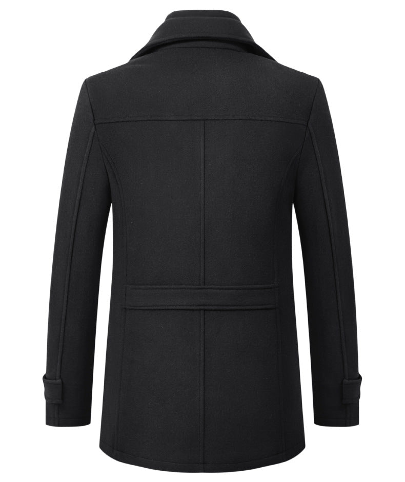 Cross-border Autumn and Winter Double Collar Wool Coat Men's Coat Casual Mid-length cotton and thickening Men's Plus Size - F.MarketRed / M/170F.MarketM/170Cross-border Autumn and Winter Double Collar Wool Coat Men's Coat Casual Mid-length cotton and thickening Men's Plus SizeCross-border Autumn and Winter Double Collar Wool Coat Men's Coat Casual Mid-length cotton and thickening Men's Plus Size