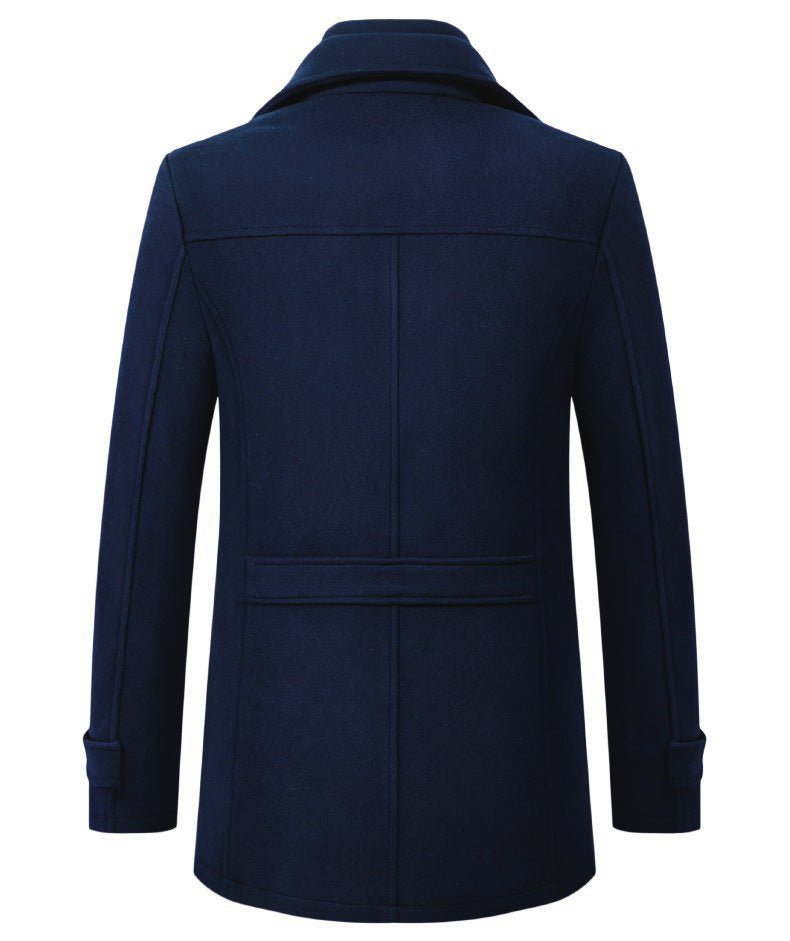 Cross-border Autumn and Winter Double Collar Wool Coat Men's Coat Casual Mid-length cotton and thickening Men's Plus Size - F.MarketRed / M/170F.MarketM/170Cross-border Autumn and Winter Double Collar Wool Coat Men's Coat Casual Mid-length cotton and thickening Men's Plus SizeCross-border Autumn and Winter Double Collar Wool Coat Men's Coat Casual Mid-length cotton and thickening Men's Plus Size