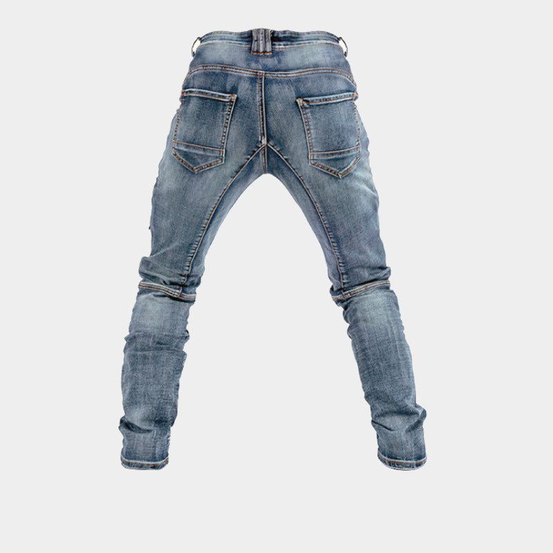 Cross-border European and American Motorcycle Kevlar Double Zipper Riding Pants Four Seasons Motorcycle Slim-fit Jeans Racing Anti-fall Pants - F.MarketBlue / SF.MarketSCross-border European and American Motorcycle Kevlar Double Zipper Riding Pants Four Seasons Motorcycle Slim-fit Jeans Racing Anti-fall PantsCross-border European and American Motorcycle Kevlar Double Zipper Riding Pants Four Seasons Motorcycle Slim-fit Jeans Racing Anti-fall Pants