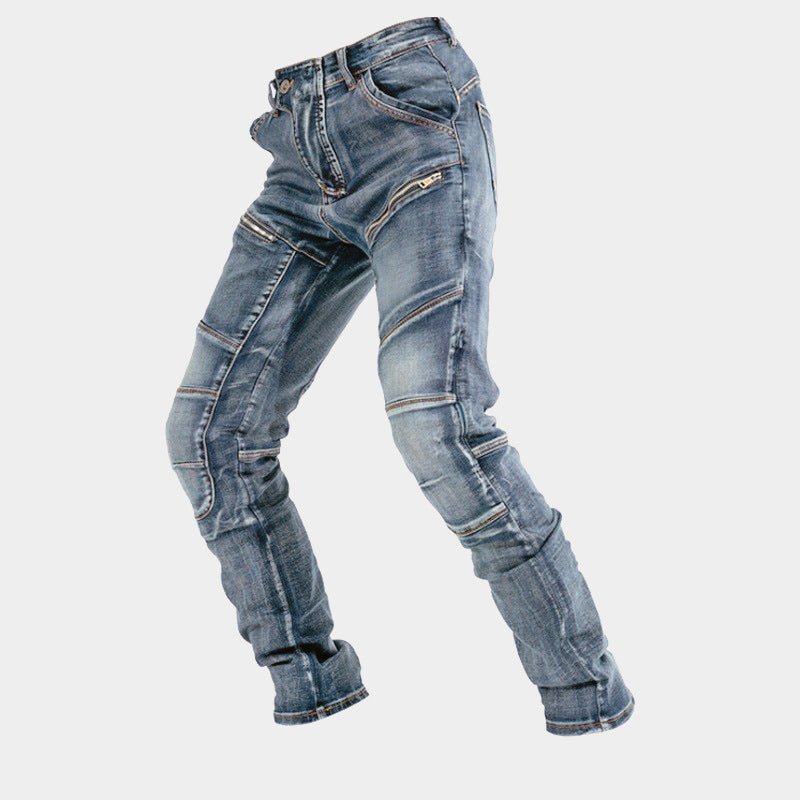 Cross-border European and American Motorcycle Kevlar Double Zipper Riding Pants Four Seasons Motorcycle Slim-fit Jeans Racing Anti-fall Pants - F.MarketBlue / SF.MarketSCross-border European and American Motorcycle Kevlar Double Zipper Riding Pants Four Seasons Motorcycle Slim-fit Jeans Racing Anti-fall PantsCross-border European and American Motorcycle Kevlar Double Zipper Riding Pants Four Seasons Motorcycle Slim-fit Jeans Racing Anti-fall Pants