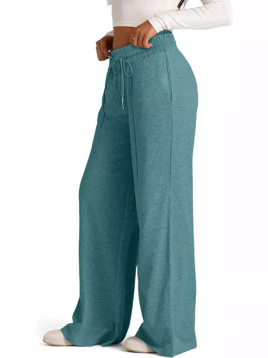 Cross-Border Export Amazon Temu2024 Spring and Summer European and American Style Pure Color Casual Wide-Leg Drawstring Elastic Waist Sweatpants - F.MarketDark gray / SF.MarketSCross-Border Export Amazon Temu2024 Spring and Summer European and American Style Pure Color Casual Wide-Leg Drawstring Elastic Waist SweatpantsCross-Border Export Amazon Temu2024 Spring and Summer European and American Style Pure Color Casual Wide-Leg Drawstring Elastic Waist Sweatpants