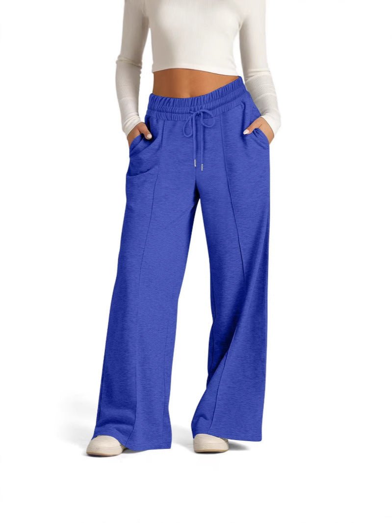 Cross-Border Export Amazon Temu2024 Spring and Summer European and American Style Pure Color Casual Wide-Leg Drawstring Elastic Waist Sweatpants - F.MarketDark gray / SF.MarketSCross-Border Export Amazon Temu2024 Spring and Summer European and American Style Pure Color Casual Wide-Leg Drawstring Elastic Waist SweatpantsCross-Border Export Amazon Temu2024 Spring and Summer European and American Style Pure Color Casual Wide-Leg Drawstring Elastic Waist Sweatpants