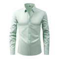 Cross-Border Four-Way Stretch Shirt Men's Shirt Wrinkle-Free and Anti-Wrinkle Amazon Export Thin Cardigan Long-Sleeved Shirt for Men - F.MarketC3207 light green (natural color buttons) / 44/XLF.Market44/XLCross-Border Four-Way Stretch Shirt Men's Shirt Wrinkle-Free and Anti-Wrinkle Amazon Export Thin Cardigan Long-Sleeved Shirt for MenCross-Border Four-Way Stretch Shirt Men's Shirt Wrinkle-Free and Anti-Wrinkle Amazon Export Thin Cardigan Long-Sleeved Shirt for Men