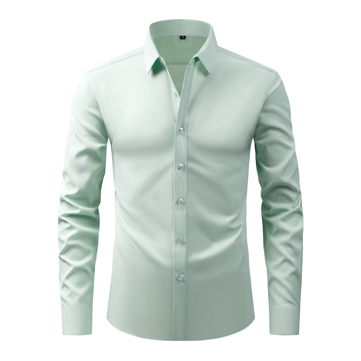 Cross-Border Four-Way Stretch Shirt Men's Shirt Wrinkle-Free and Anti-Wrinkle Amazon Export Thin Cardigan Long-Sleeved Shirt for Men - F.MarketC3207 light green (natural color buttons) / 44/XLF.Market44/XLCross-Border Four-Way Stretch Shirt Men's Shirt Wrinkle-Free and Anti-Wrinkle Amazon Export Thin Cardigan Long-Sleeved Shirt for MenCross-Border Four-Way Stretch Shirt Men's Shirt Wrinkle-Free and Anti-Wrinkle Amazon Export Thin Cardigan Long-Sleeved Shirt for Men
