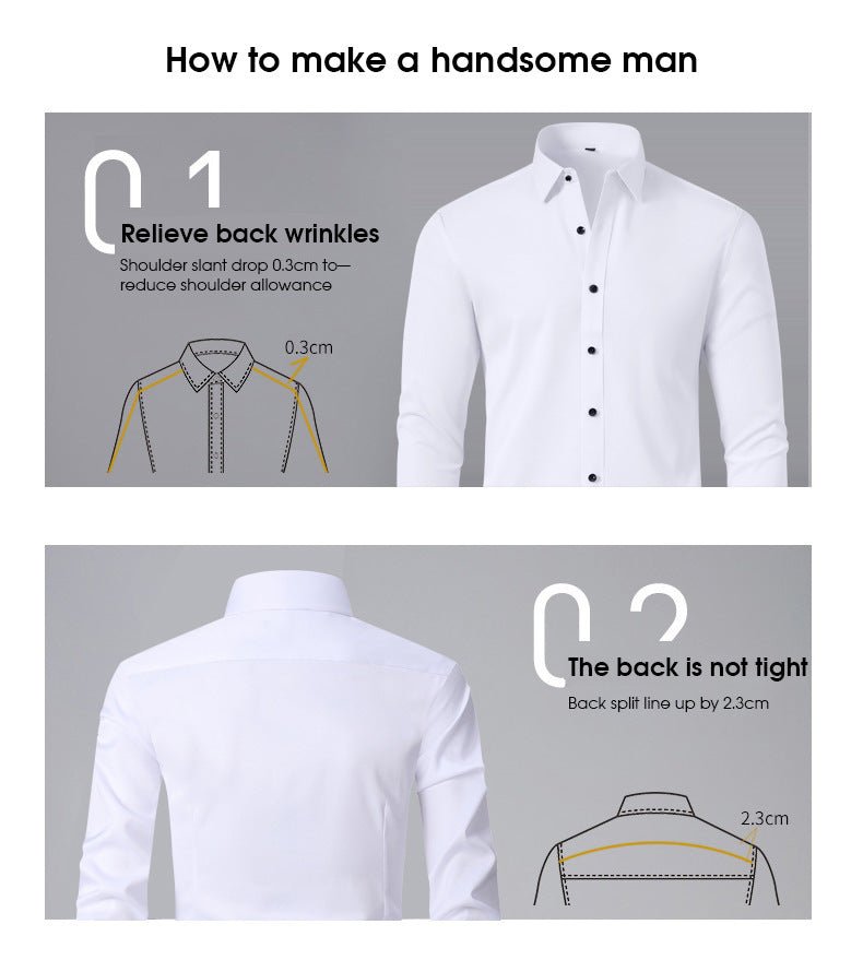 Cross-Border Four-Way Stretch Shirt Men's Shirt Wrinkle-Free and Anti-Wrinkle Amazon Export Thin Cardigan Long-Sleeved Shirt for Men - F.MarketThis product is a cross-border european size (please select the size according to the size chart on the details page) / 40/XSF.Market40/XSCross-Border Four-Way Stretch Shirt Men's Shirt Wrinkle-Free and Anti-Wrinkle Amazon Export Thin Cardigan Long-Sleeved Shirt for MenCross-Border Four-Way Stretch Shirt Men's Shirt Wrinkle-Free and Anti-Wrinkle Amazon Ex