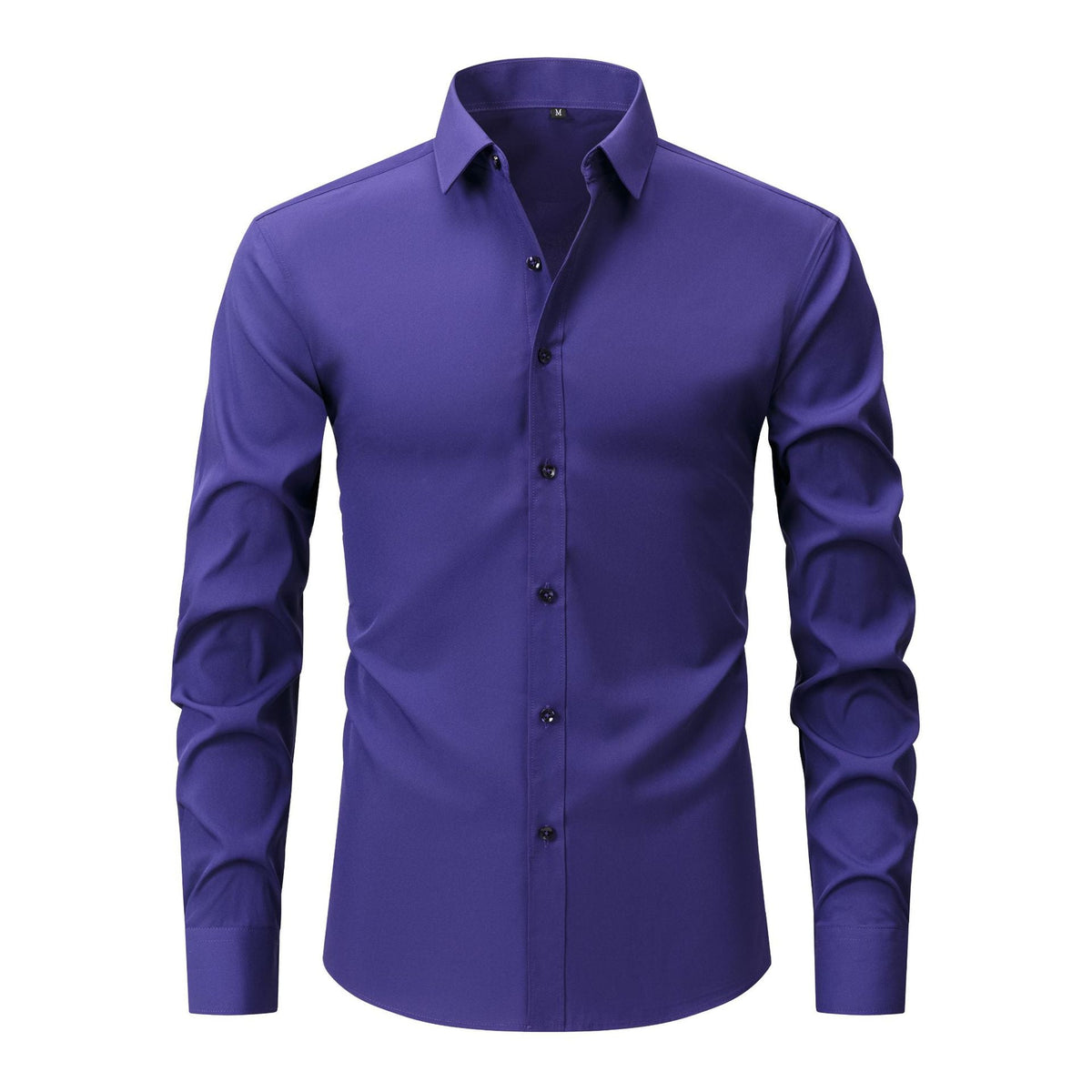 Cross-Border Four-Way Stretch Shirt Men's Shirt Wrinkle-Free and Anti-Wrinkle Amazon Export Thin Cardigan Long-Sleeved Shirt for Men - F.MarketC3212 dark purple (natural color buttons) / 44/XLF.Market44/XLCross-Border Four-Way Stretch Shirt Men's Shirt Wrinkle-Free and Anti-Wrinkle Amazon Export Thin Cardigan Long-Sleeved Shirt for MenCross-Border Four-Way Stretch Shirt Men's Shirt Wrinkle-Free and Anti-Wrinkle Amazon Export Thin Cardigan Long-Sleeved Shirt for Men