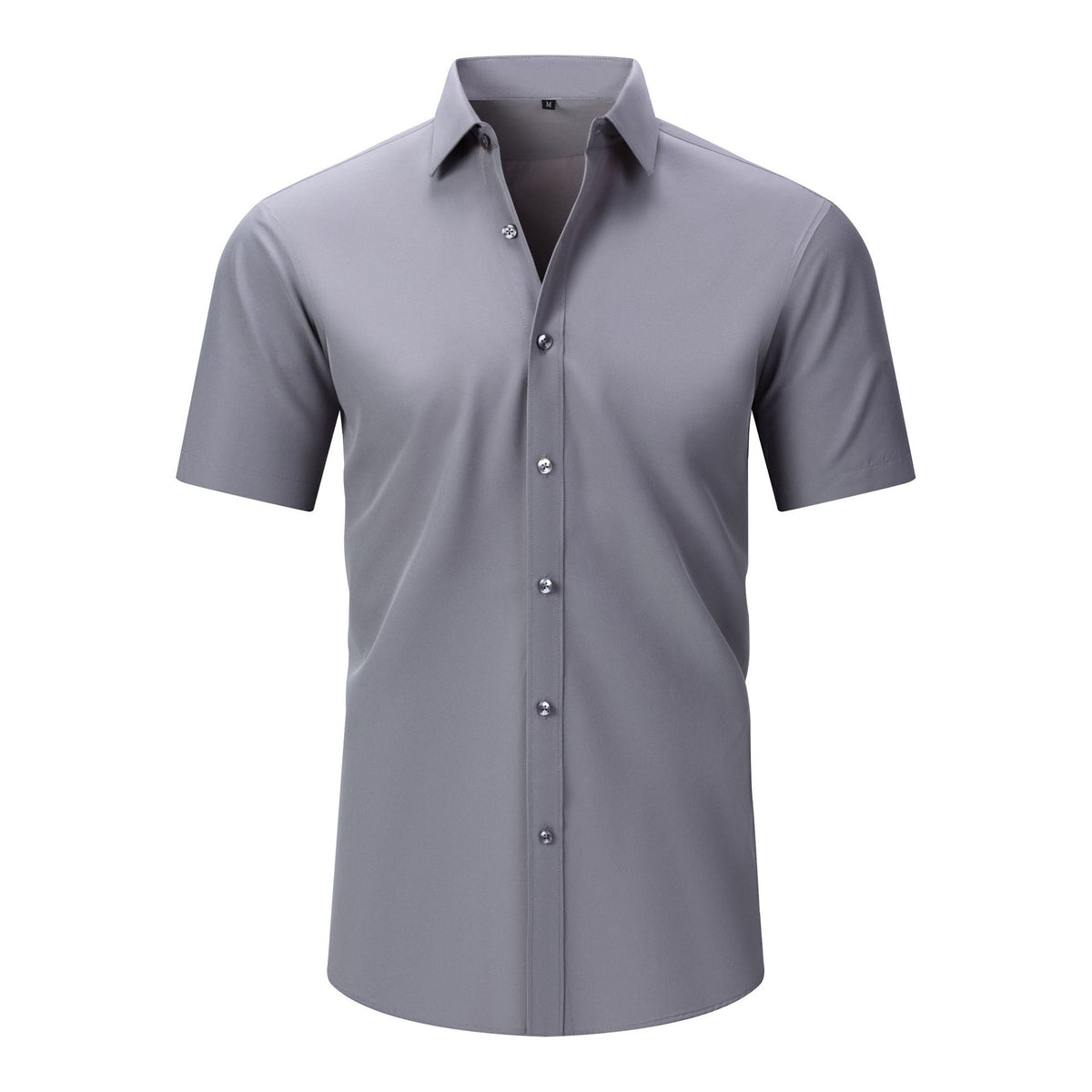 Cross-Border Four-Way Stretch Shirt Men's Shirt Wrinkle-Free and Anti-Wrinkle Amazon Export Thin Cardigan Long-Sleeved Shirt for Men - F.MarketD3209 gray short sleeves (natural buttons) / 44/XLF.Market44/XLCross-Border Four-Way Stretch Shirt Men's Shirt Wrinkle-Free and Anti-Wrinkle Amazon Export Thin Cardigan Long-Sleeved Shirt for MenCross-Border Four-Way Stretch Shirt Men's Shirt Wrinkle-Free and Anti-Wrinkle Amazon Export Thin Cardigan Long-Sleeved Shirt for Men