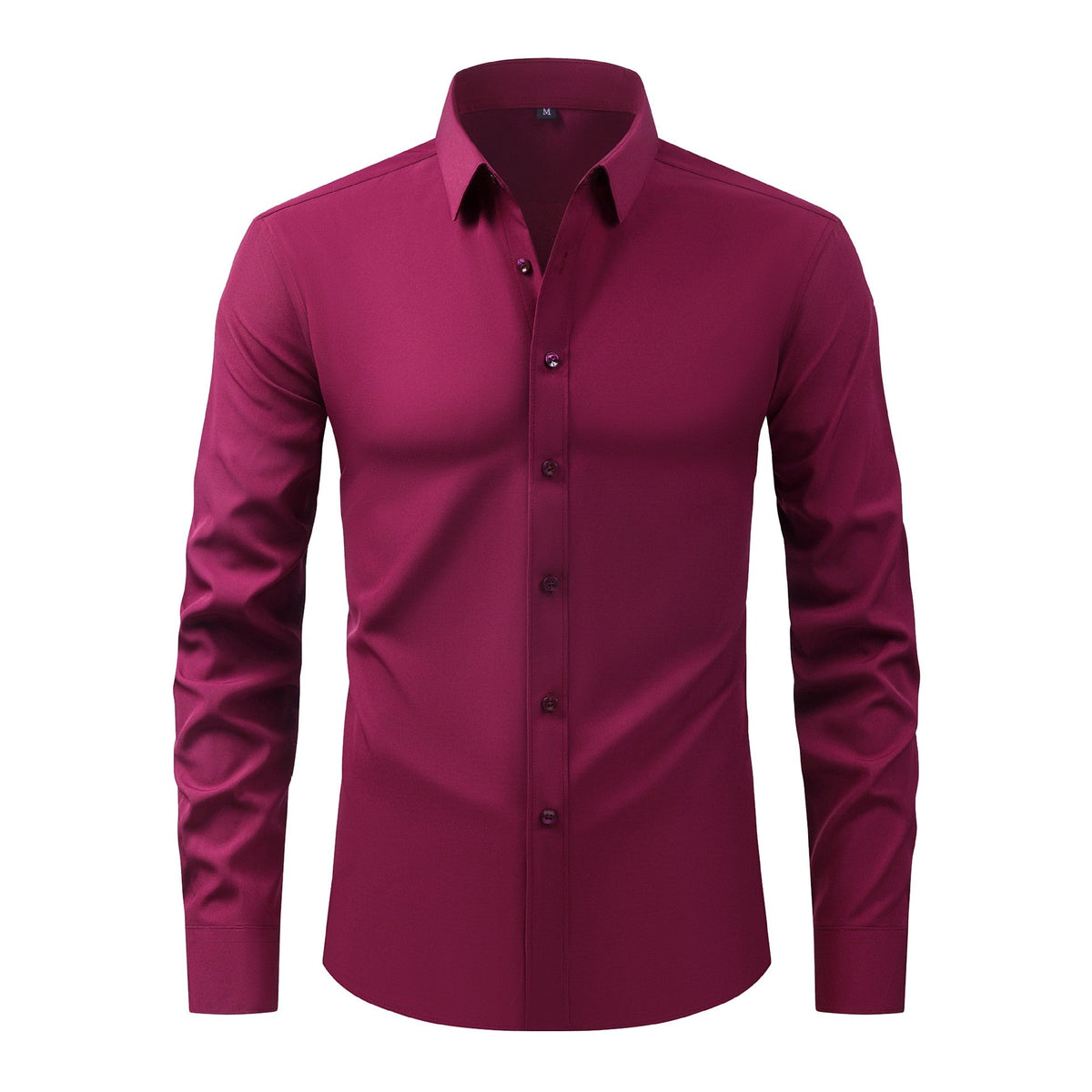 Cross-Border Four-Way Stretch Shirt Men's Shirt Wrinkle-Free and Anti-Wrinkle Amazon Export Thin Cardigan Long-Sleeved Shirt for Men - F.MarketC3208 wine red (natural color buttons) / 44/XLF.Market44/XLCross-Border Four-Way Stretch Shirt Men's Shirt Wrinkle-Free and Anti-Wrinkle Amazon Export Thin Cardigan Long-Sleeved Shirt for MenCross-Border Four-Way Stretch Shirt Men's Shirt Wrinkle-Free and Anti-Wrinkle Amazon Export Thin Cardigan Long-Sleeved Shirt for Men